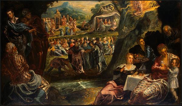 Jacopo Tintoretto The Worship of the Golden Calf oil painting picture